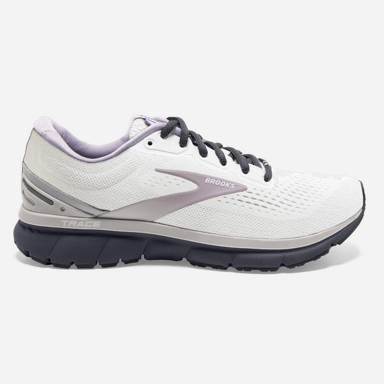 Brooks Trace Adaptive Hardloopschoenen voor Dames Wit/Grijs/Blauw (XOEGB-2370)